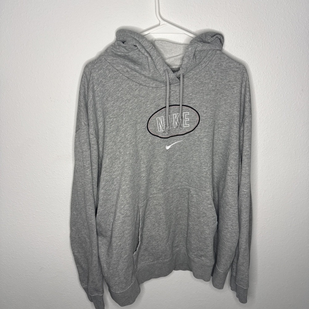 SIZE 2X Nike Varsity French Terry Women's Hoodie CZ8312 Grey Oversized Fit Soft